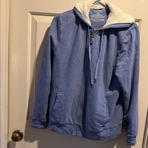 L.L. Bean Blue Sherpa-Lined Hoodie